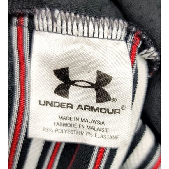 Under Armour Mens XL Striped Polo Shirt Black Red Performance Golf Apparel - Picture 5 of 9